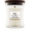 Woodwick White Tea & Jasmine lumânare parfumată cu fitil din lemn 275 g