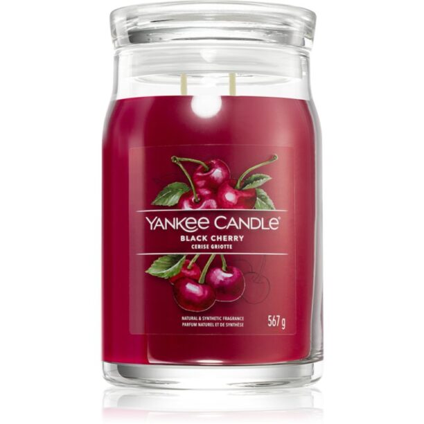 Yankee Candle Black Cherry lumânare parfumată Signature 567 g