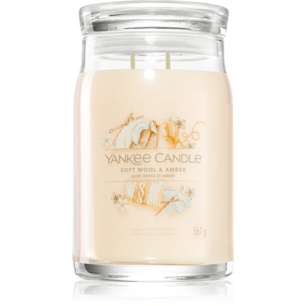 Yankee Candle Soft Wool & Amber lumânare parfumată 567 g