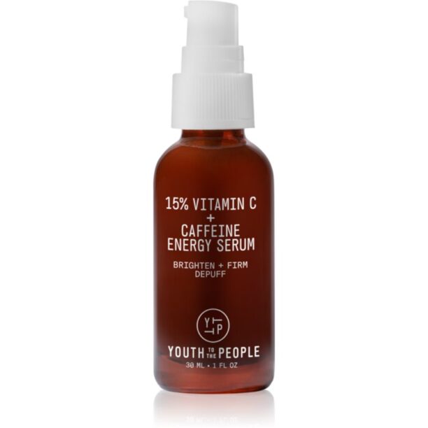 Youth To The People Energy 15% Vitamin C + Caffeine Serum ser stralucire cu vitamina C 30 ml preţ