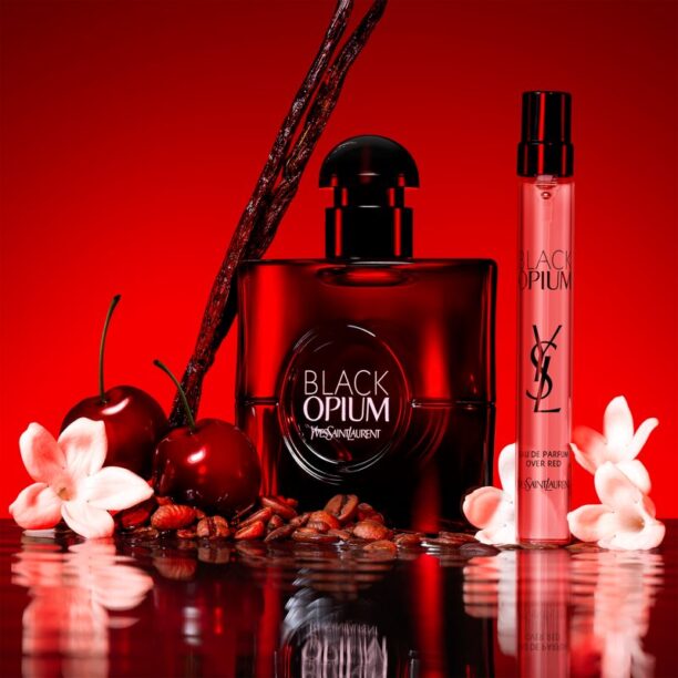 Original Yves Saint Laurent Black Opium Over Red Eau de Parfum pentru femei 50 ml