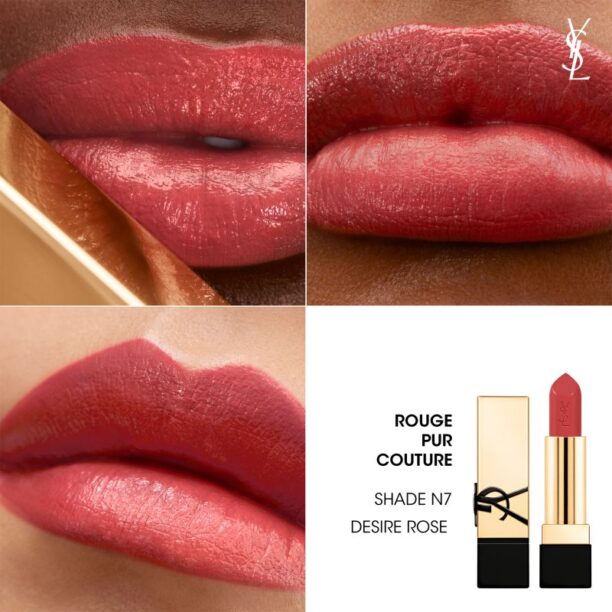 Cumpăra Yves Saint Laurent Rouge Pur Couture ruj pentru femei N7 Desire Rose 3