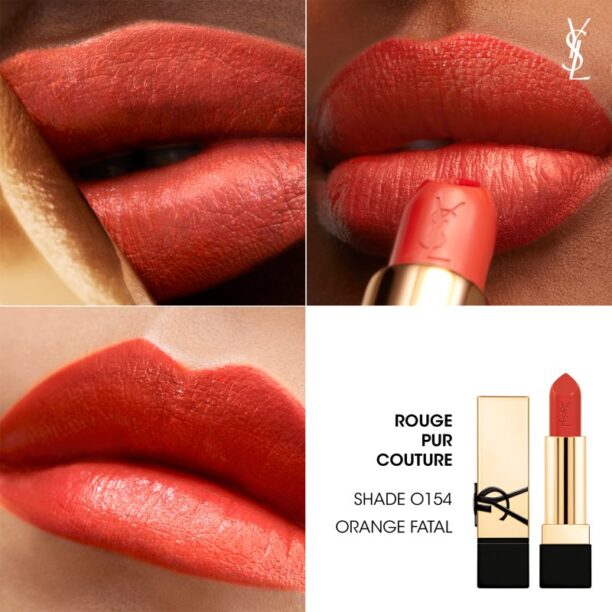 Cumpăra Yves Saint Laurent Rouge Pur Couture ruj pentru femei O154 Orange Fatal 3