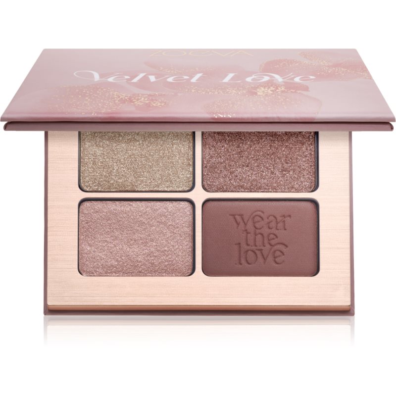 ZOEVA Velvet Love Eyeshadow Quad paletă cu farduri de ochi culoare Purple Haze Eyes 4x1