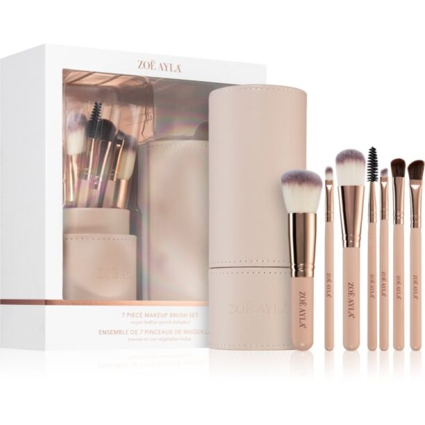 Zoë Ayla Makeup Brush Set 7 Piece set de pensule cu husă preţ