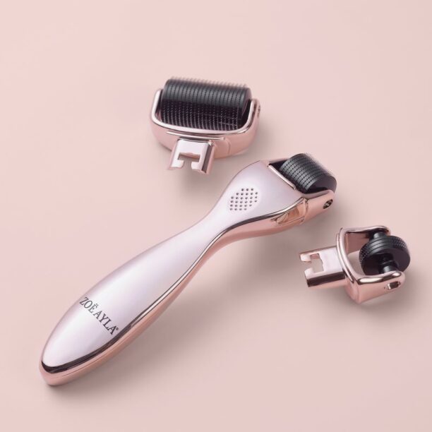 Cumpăra Zoë Ayla Micro-Needling Derma Roller Set aplicator cu micro-ace pentru fata si corp