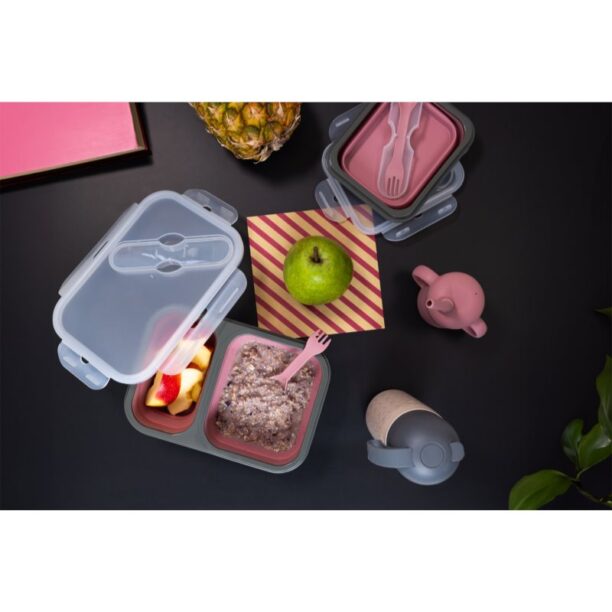 Preţ Zopa Silicone Lunch Box Large serviciu de masă pentru copii Dove Grey 21x15 cm 1 buc