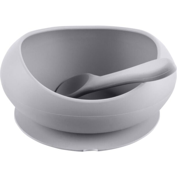 Zopa Silicone Tableware Set serviciu de masă pentru copii Dove Grey 1 buc preţ