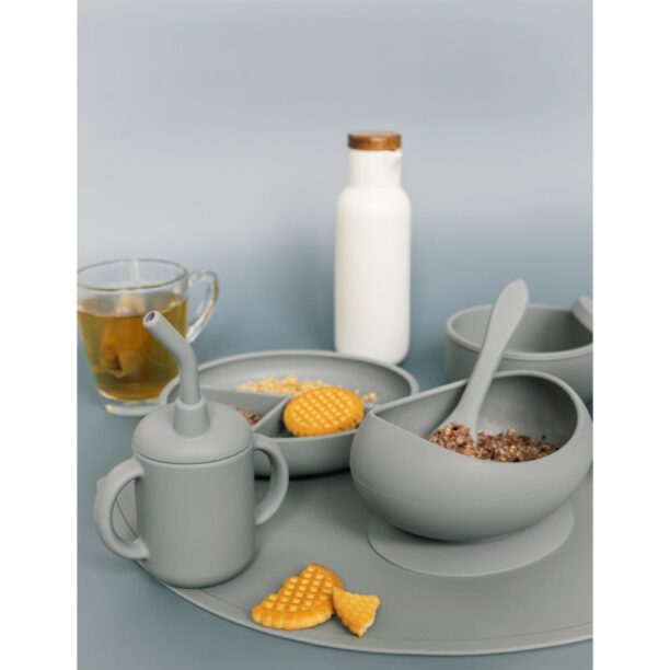 Cumpăra Zopa Silicone Tableware Set serviciu de masă pentru copii Dove Grey 1 buc