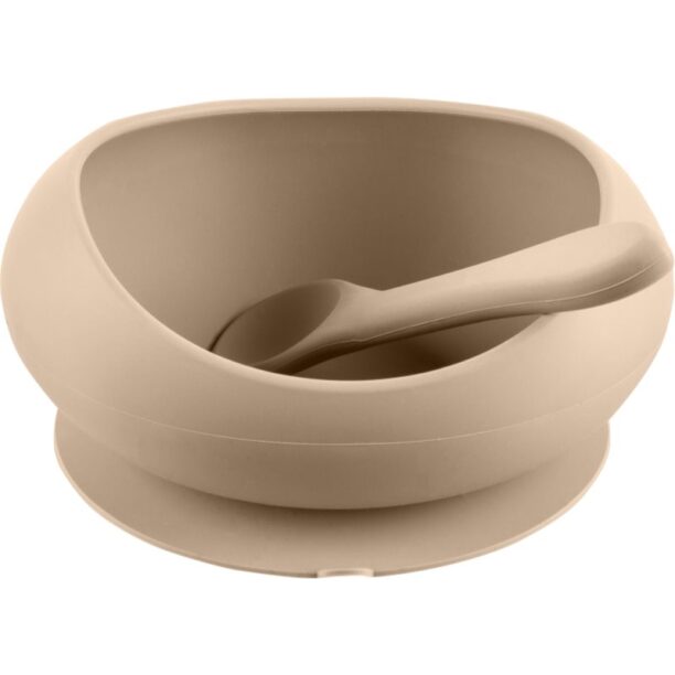 Zopa Silicone Tableware Set serviciu de masă pentru copii Sand Beige 1 buc preţ