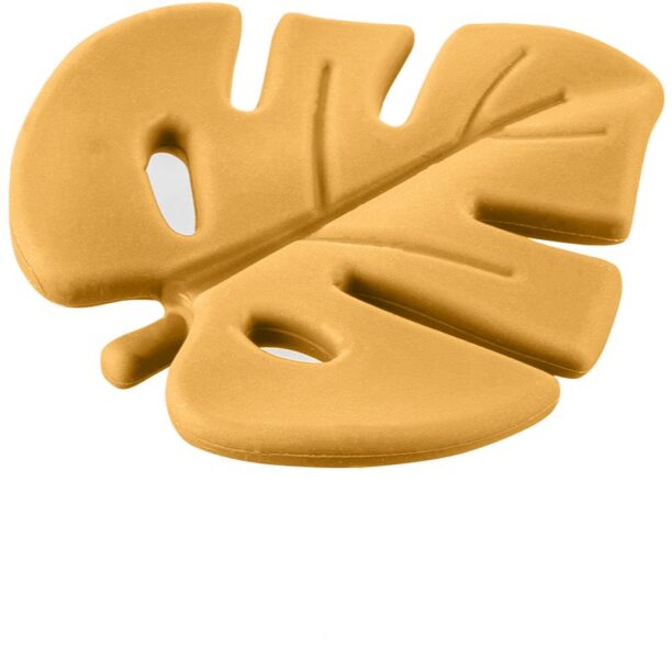 Zopa Silicone Teether Leaf jucărie pentru dentiție Mustard Yellow 1 buc preţ