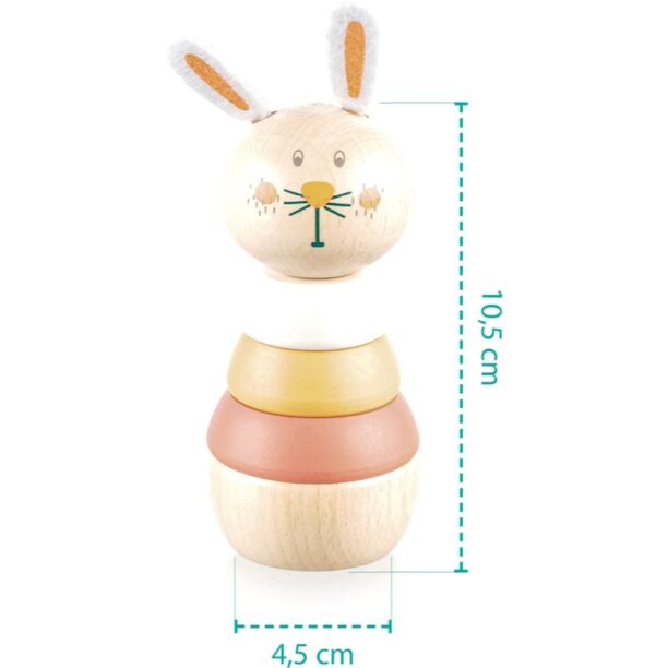 Zopa Wooden Rings Toy animal animăluțe inserabile din lemn Rabbit 1 buc preţ