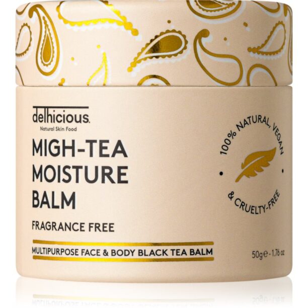 delhicious MIGH-TEA MOISTURE BALM balsam multifuncțional pentru piele foarte uscata si sensibila fără parfum 50 g preţ