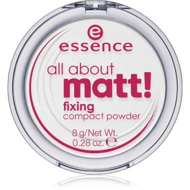 essence All About Matt! pudră transparentă compactă 8 g