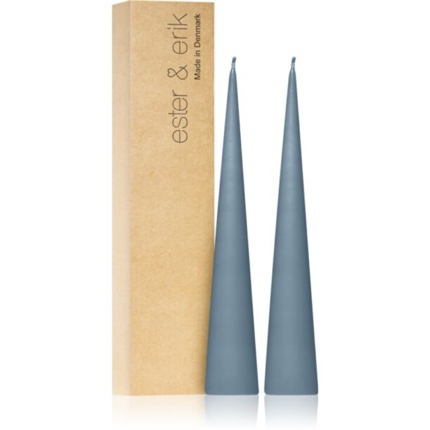 ester & erik cone candles dusty blue (no. 83) lumanare 2x25 cm preţ