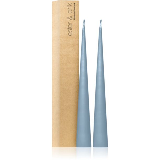 ester & erik cone candles dusty blue (no. 83) lumanare 2x37 cm preţ