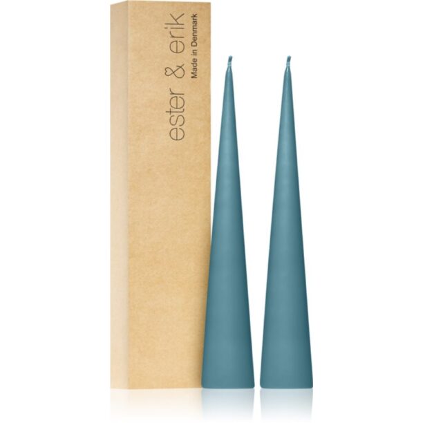 ester & erik cone candles steel blue (no. 64) lumanare 2x25 cm preţ