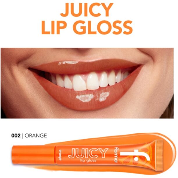 Original flormar Juicy Lip Gloss lip gloss hidratant culoare 002 Orange 10 ml