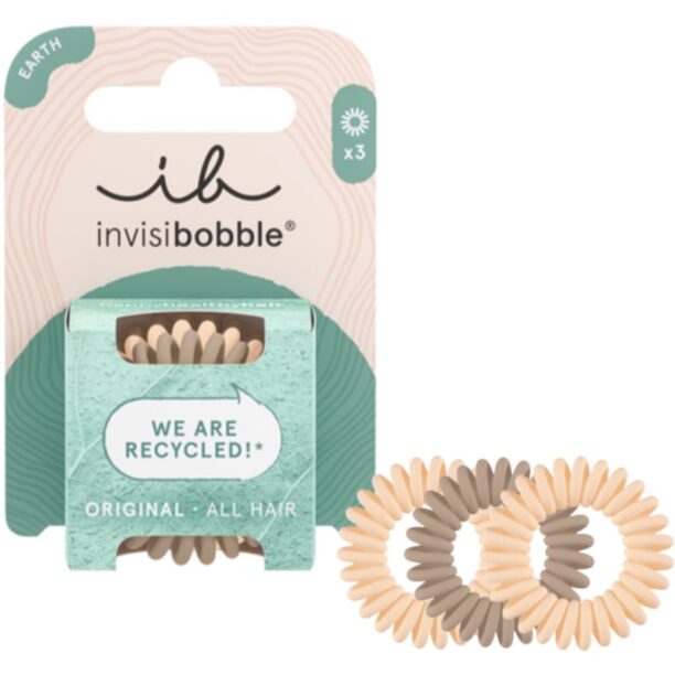 Cumpăra invisibobble Original Earth Respiraled Elastice pentru par 3 buc