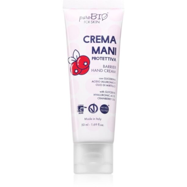 puroBIO Cosmetics Barrier Hand Cream crema protectoare pentru maini 50 ml