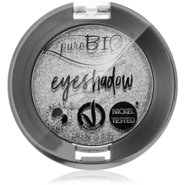 puroBIO Cosmetics Compact Eyeshadows fard ochi culoare 23 Silver 2