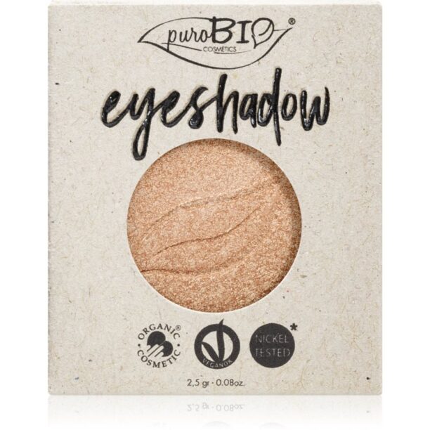 puroBIO Cosmetics Compact Eyeshadows fard ochi rezervă culoare 01 Sparkling Wine 2