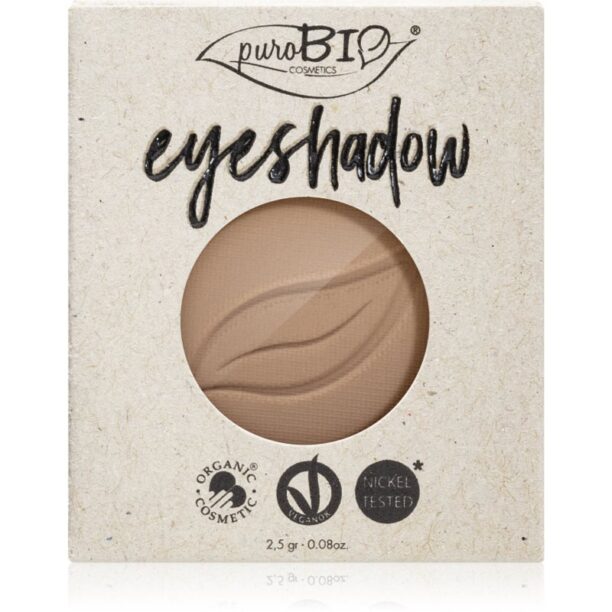 puroBIO Cosmetics Compact Eyeshadows fard ochi rezervă culoare 02 Dove Gray 2