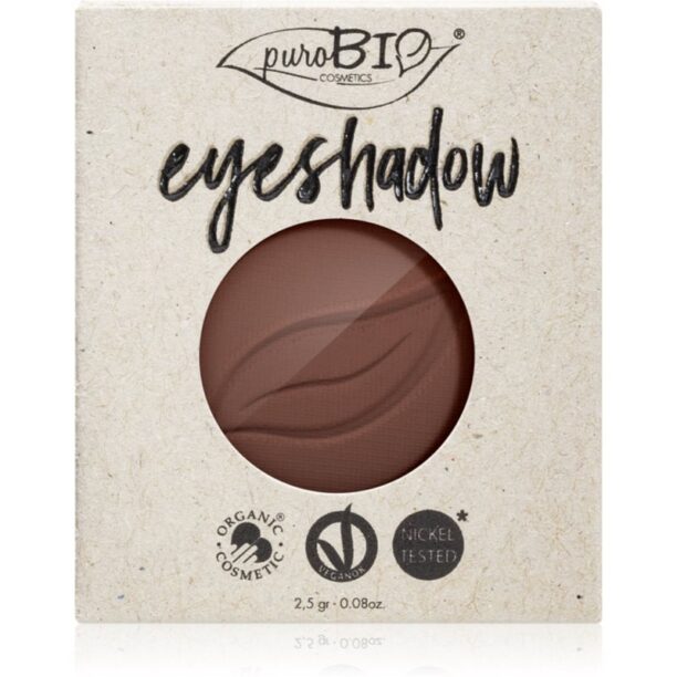 puroBIO Cosmetics Compact Eyeshadows fard ochi rezervă culoare 03 Brown 2