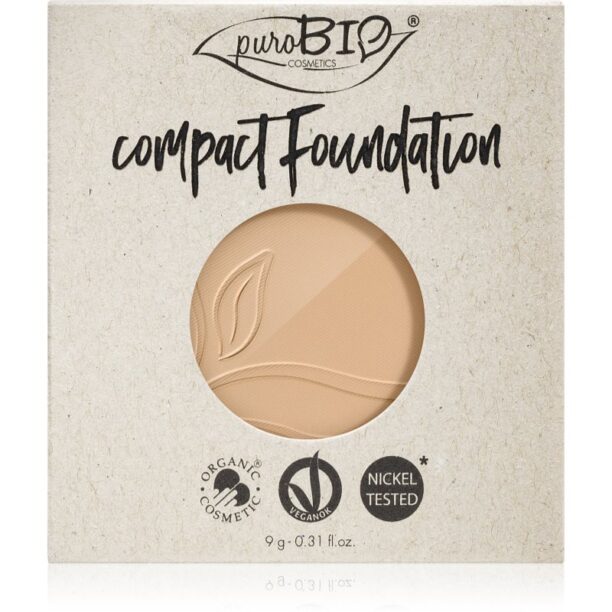 puroBIO Cosmetics Compact Foundation pudra compactra - refill SPF 10 culoare 02 9 g