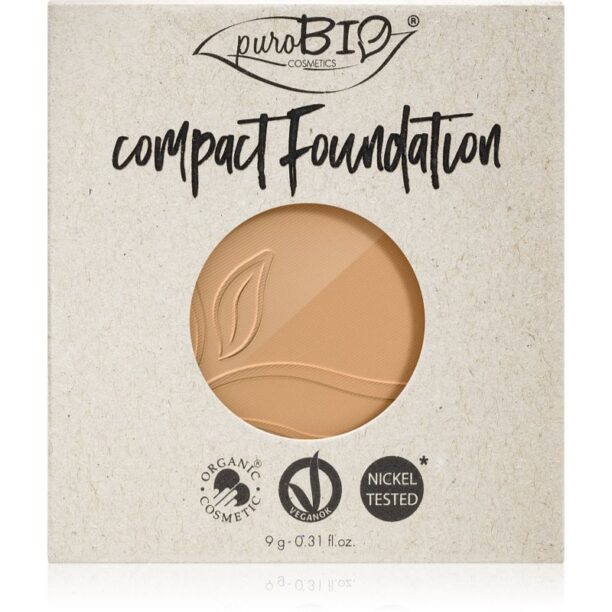 puroBIO Cosmetics Compact Foundation pudra compactra - refill SPF 10 culoare 03 9 g