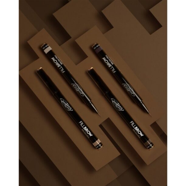 Preţ puroBIO Cosmetics Fillbrow creion pentru sprancene culoare 03 Dark Brown 0.7 ml