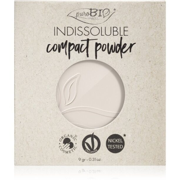 puroBIO Cosmetics Indissouble pudra compacta rezervă culoare T00 9 g