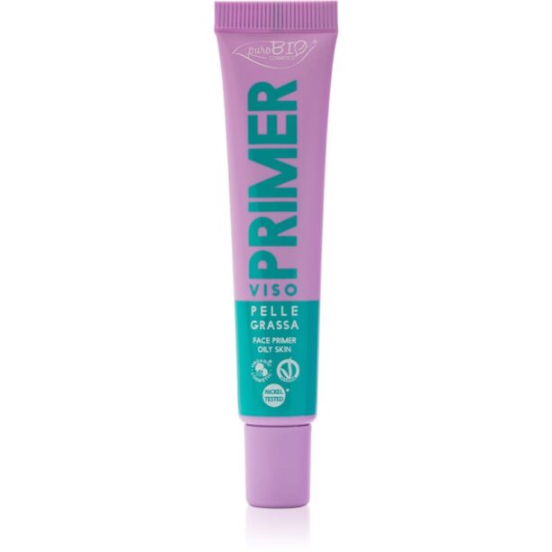 puroBIO Cosmetics Primer baza de machiaj pentru ten gras 15 ml preţ