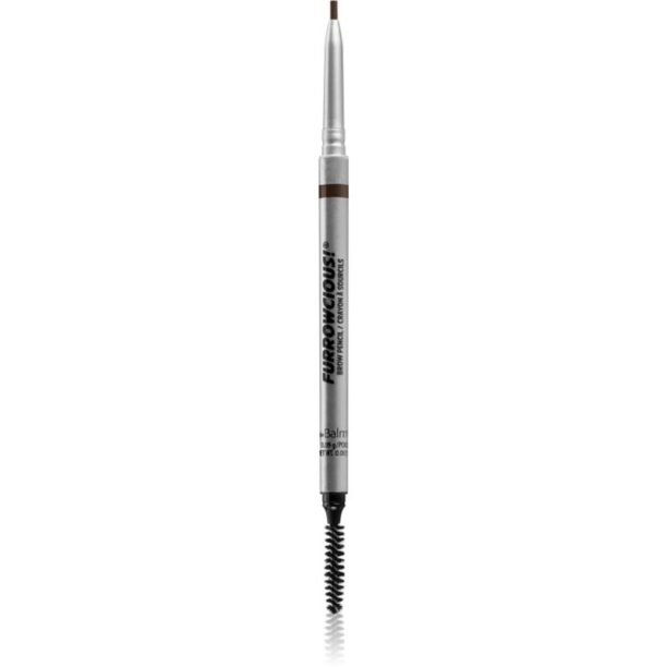 theBalm Furrowcious!® Brow Pencil creion pentru sprancene cu pensula culoare Dark Brown 0